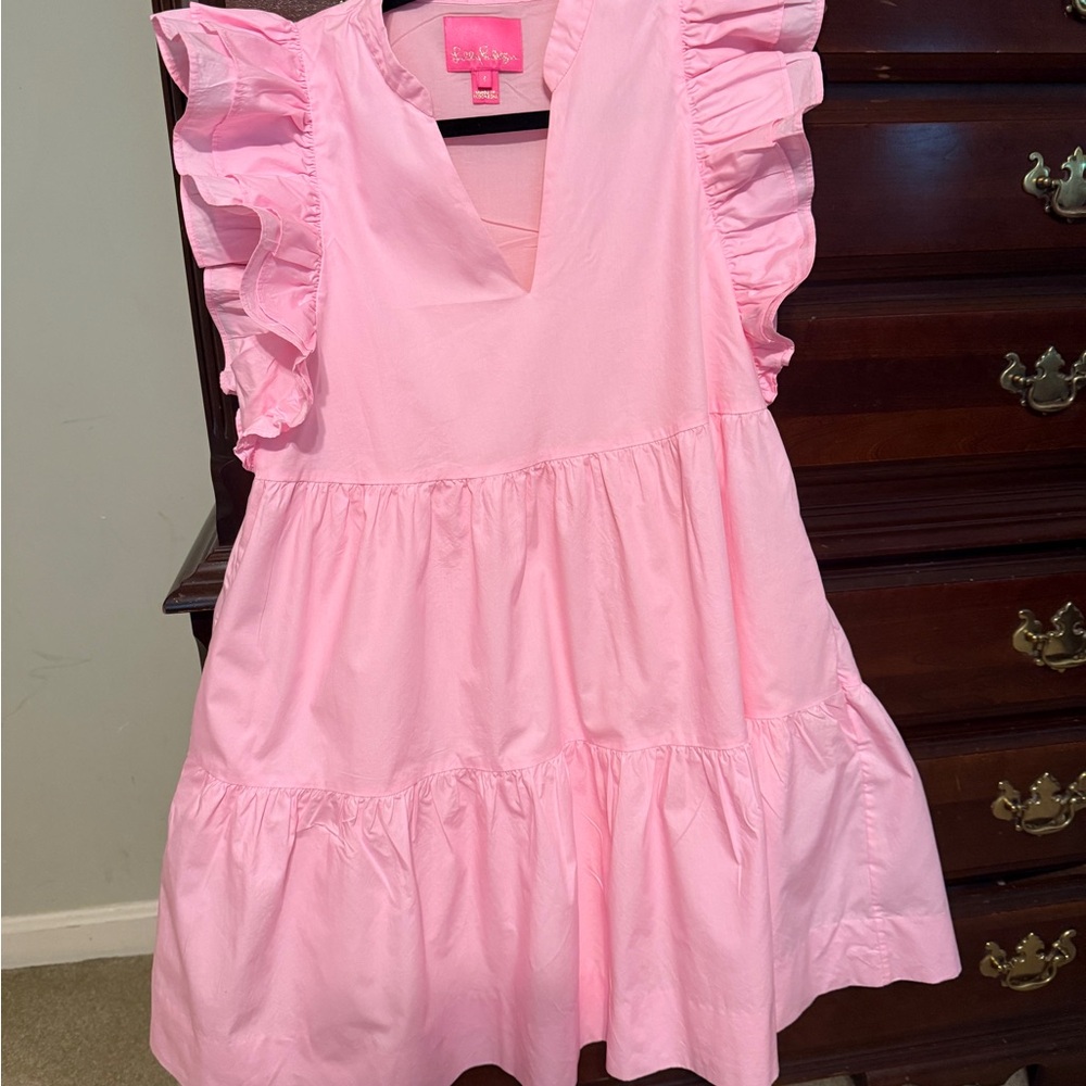 Aldena Ruffle Sleeve Dress